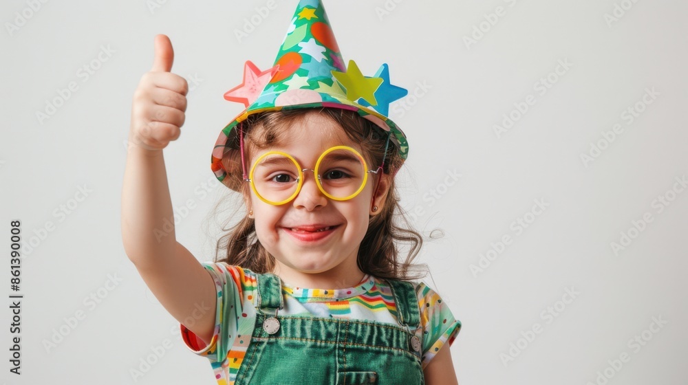 Wall mural The girl in party hat