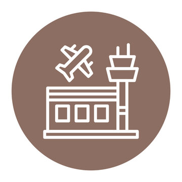 recommend clip art: Airport icon vector image. Can be used for Airplane.