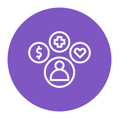 Employee Benefits icon vector image. Can be used for Hiring Process.