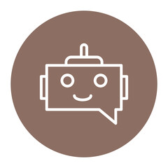 Chatbot icon vector image. Can be used for Digital Disruption.