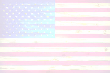 A bright vector illustration of USA flag with white centre and vignette. Apt for use as posters, letter heads, backdrops, banners, greeting cards for US Independence Day, 4th of July or Memorial Day. 