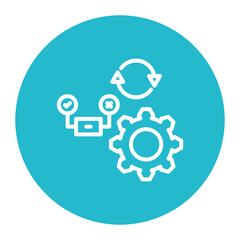 Test Cycle icon vector image. Can be used for Software Testing.