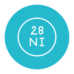 Nickel icon vector image. Can be used for Raw Metrial.