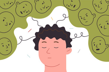 Social pressure and manipulation from people around cause stress and psychological discomfort in man