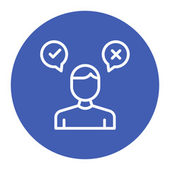 Decision Making icon vector image. Can be used for Market Research.