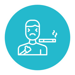 Smoking and Health icon vector image. Can be used for Smoking.