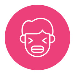 Obraz premium Frustrated icon vector image. Can be used for Human Emotions.