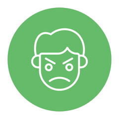 Fototapeta premium Grumpy icon vector image. Can be used for Human Emotions.