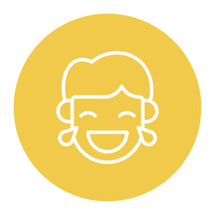 Obraz premium Laugh icon vector image. Can be used for Human Emotions.