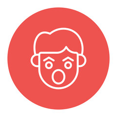 Obraz premium Surprised icon vector image. Can be used for Human Emotions.