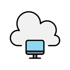 Cloud computing icon