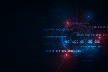 Digital hud sci-fi technology adstract blue light background.