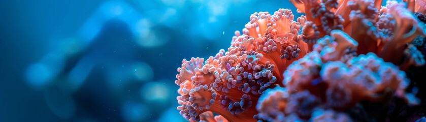 bright coral under the sea Generative AI
