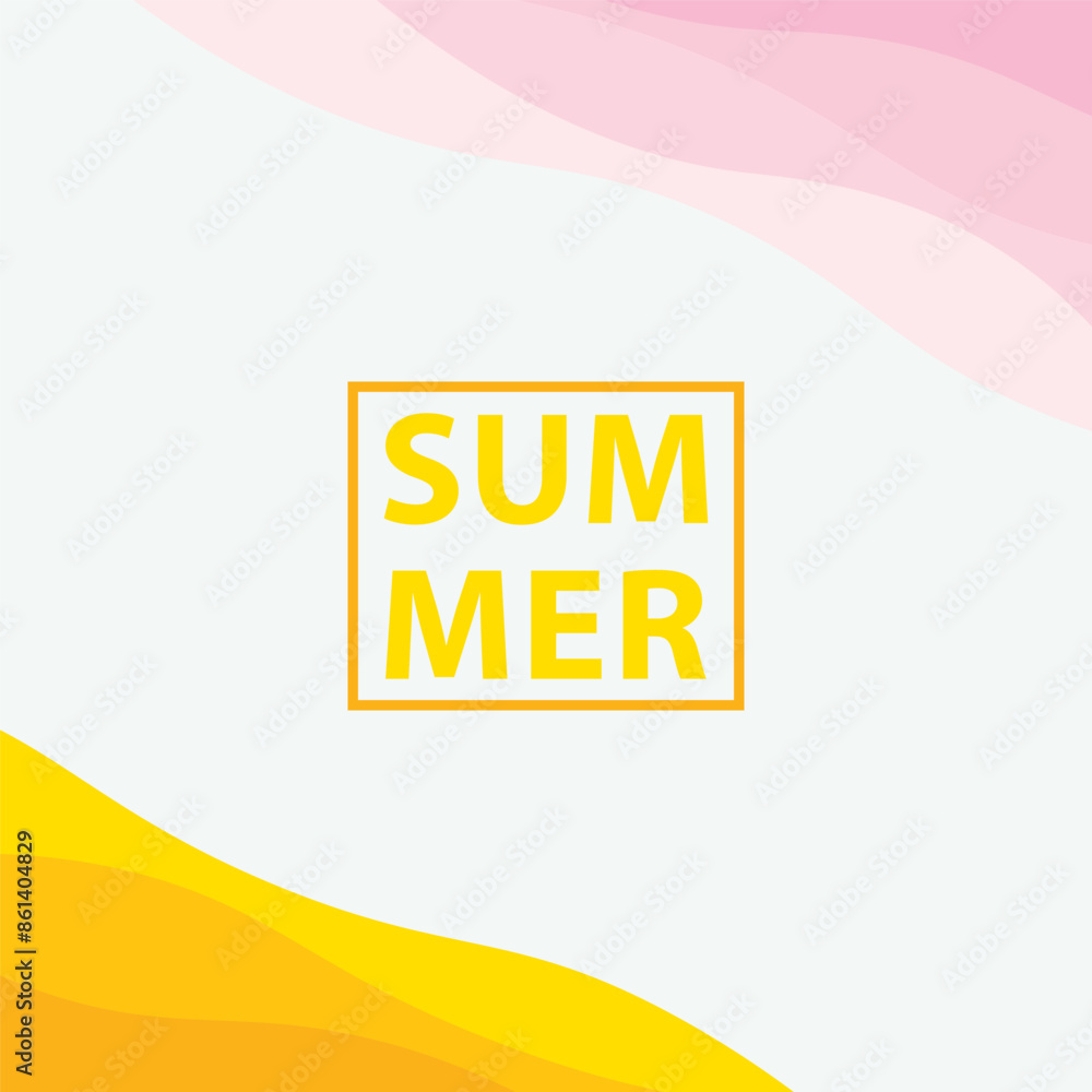 Poster abstract background design with summer color theme, with wavy patterns,abstract summer wave backgrou