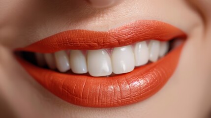 Fototapeta premium The bright red lips