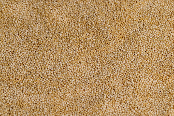 a large amount of quinoa groats during porridge cooking