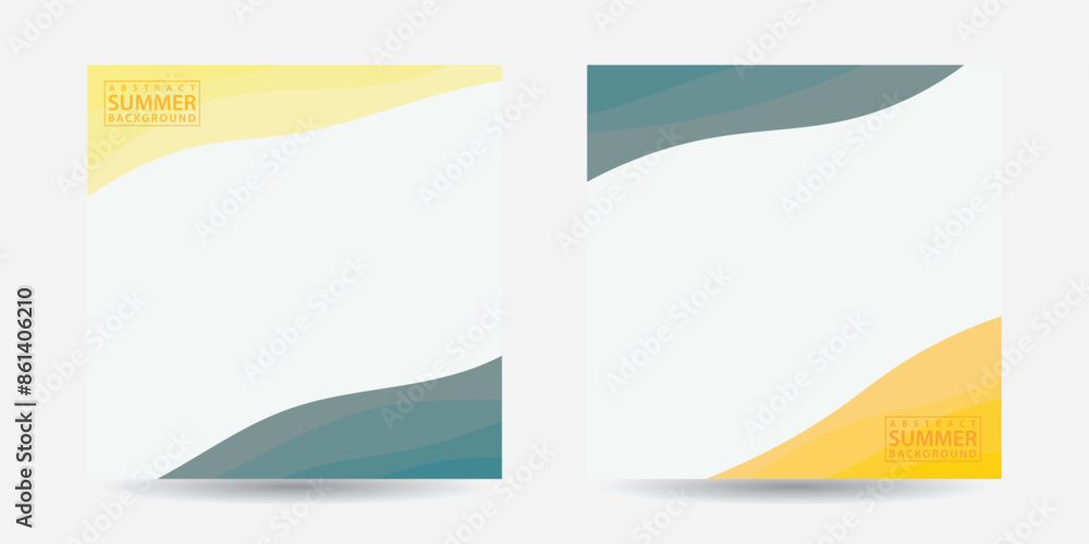Poster abstract background design with summer color theme, with wavy patterns,abstract summer wave backgrou