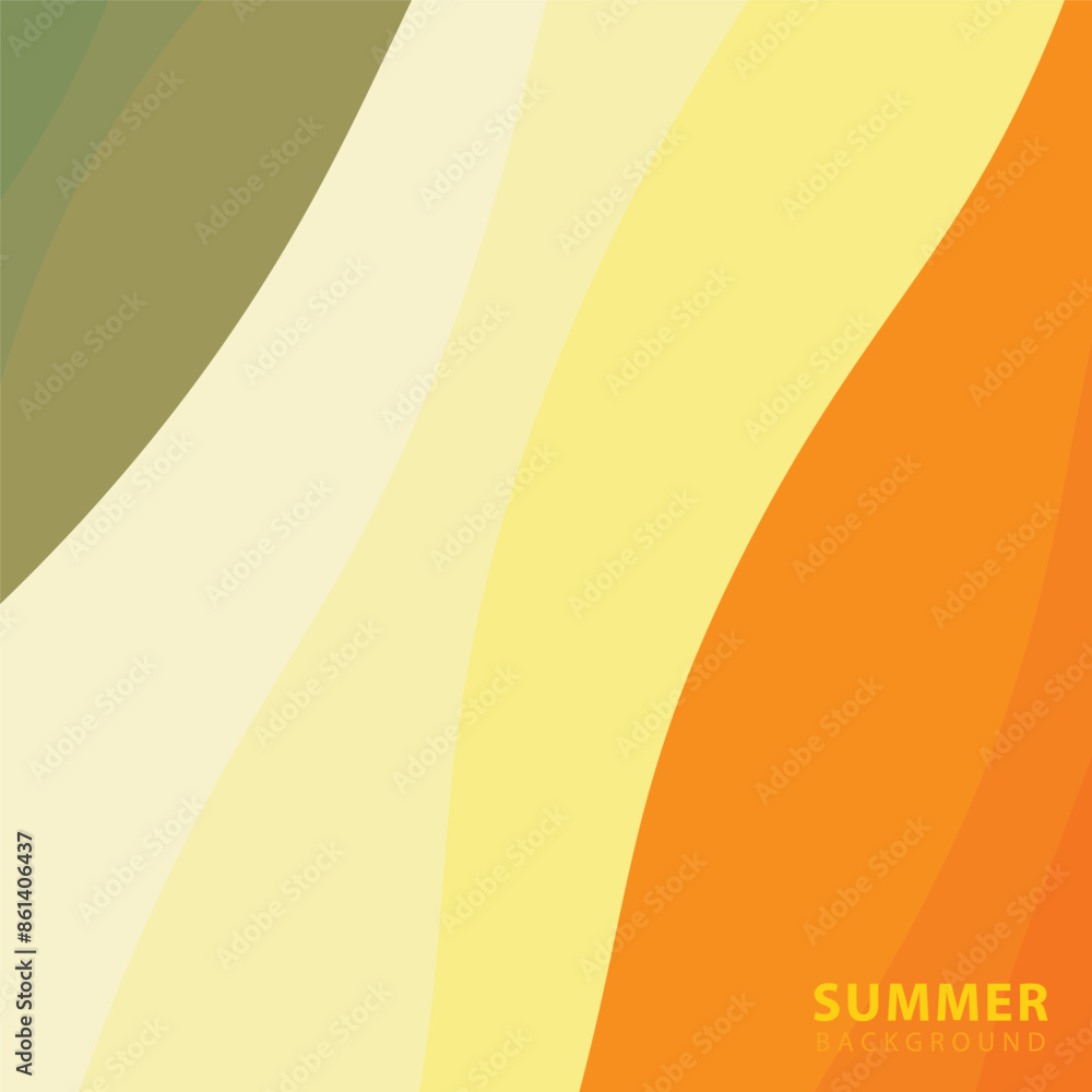 Poster abstract background design with summer color theme, with wavy patterns,abstract summer wave backgrou