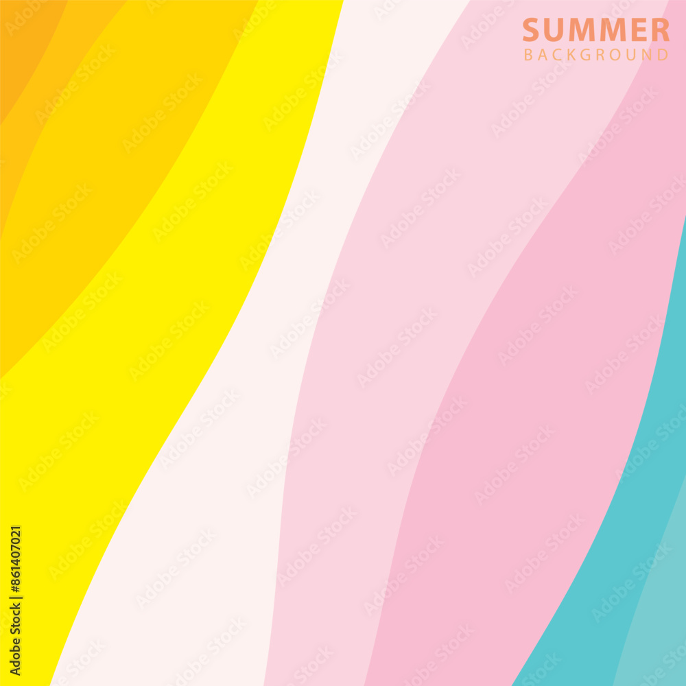 Poster abstract background design with summer color theme, with wavy patterns,abstract summer wave backgrou