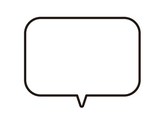 ベクターデータは線幅の太さが変更できる。下向きの四角い吹き出し。