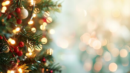 Christmas lights garlands background illustration generated by ai