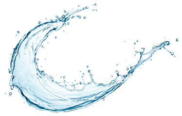Blue water splash