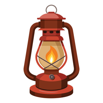 old oil lamp isolated on white