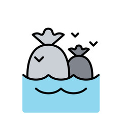 Water pollution icon