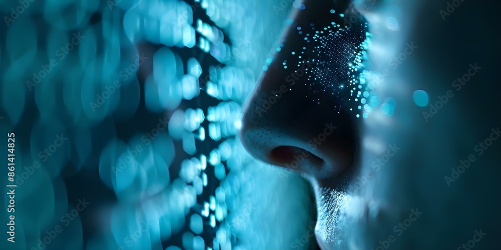 Poster unmasking cyber threats in the vast web of data. concept cybersecurity, data protection, web threats
