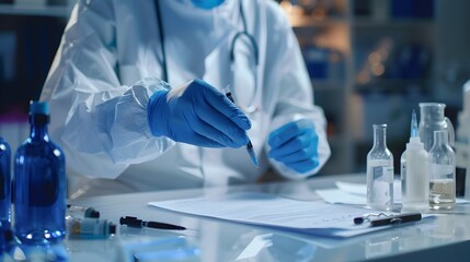 Medical Examiner Sending Autopsy Report via Digital Communication