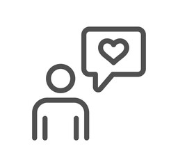 Feedback related icon outline and linear vector.	
