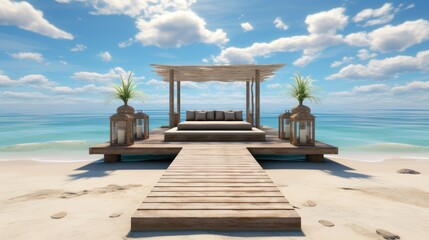 Fototapeta premium beach with bridge