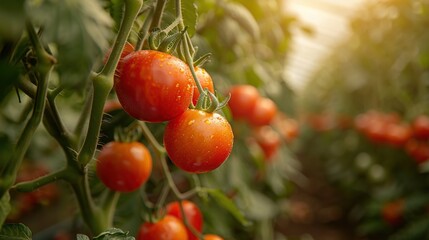 Ripe Red Tomatoes on the Vine