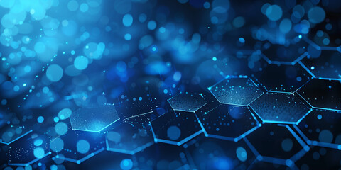 Digital technology background. Abstract hexagons background