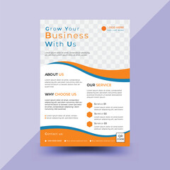 a4 flyer template, modern template, and modern design, perfect for creative professional business.Corporate business flyer, orange, marketing, business proposal, promotion, advertise, publication,


