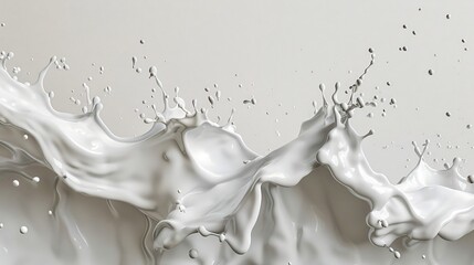 Pouring white liquid on white surface