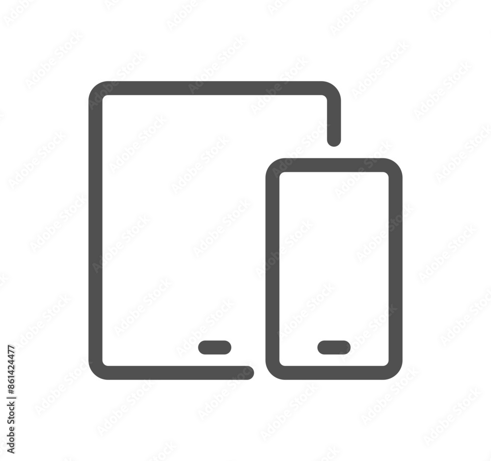 Poster search engine optimization related icon outline and linear vector.