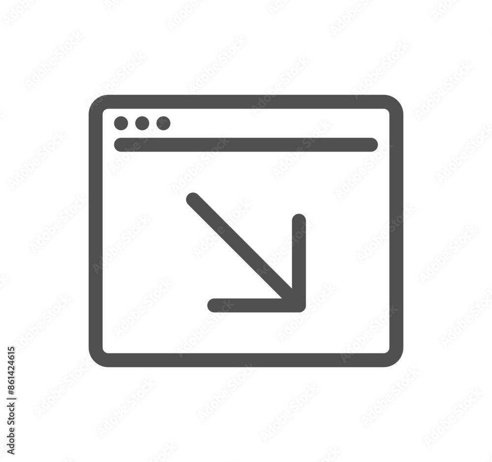 Poster search engine optimization related icon outline and linear vector.