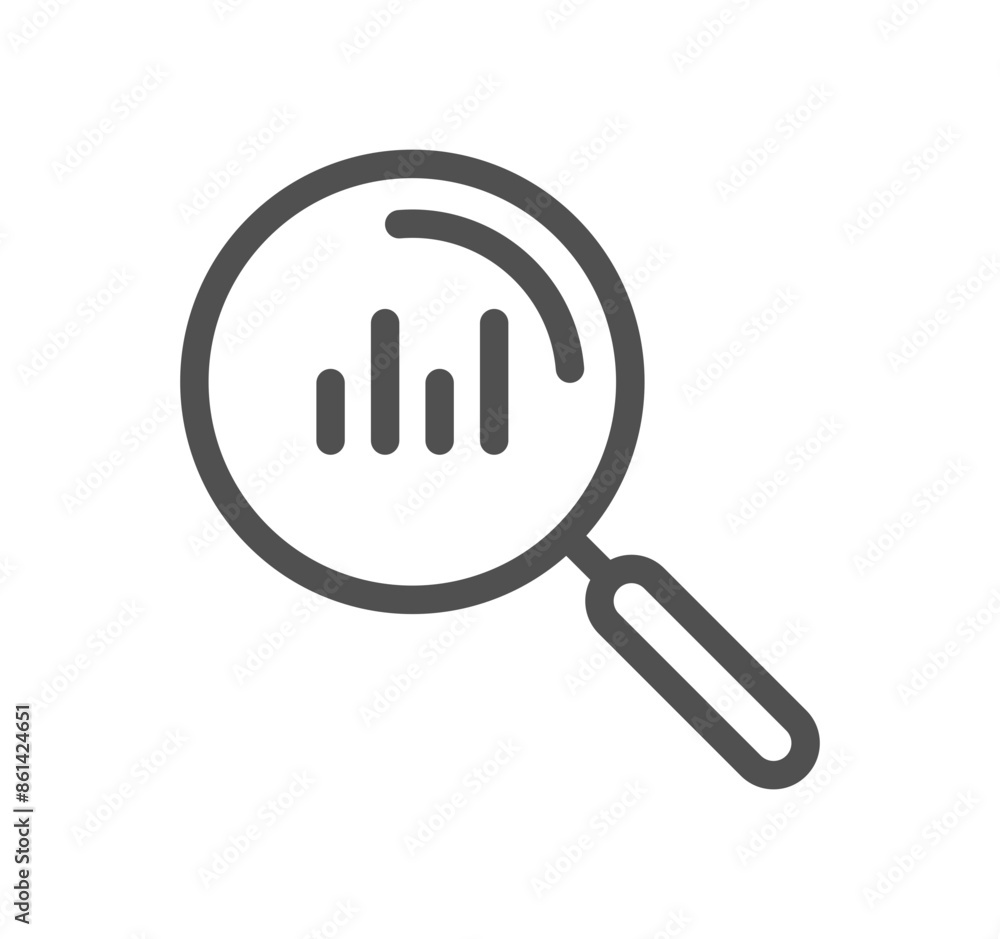Poster search engine optimization related icon outline and linear vector.