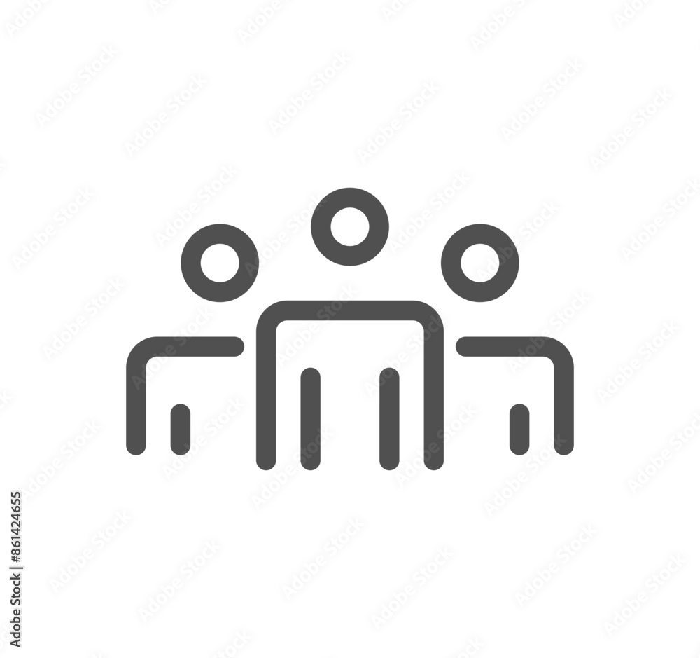 Poster search engine optimization related icon outline and linear vector.