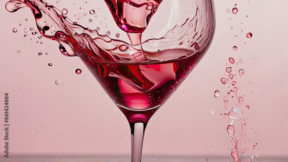 Canvas Prints red wine splash in glass