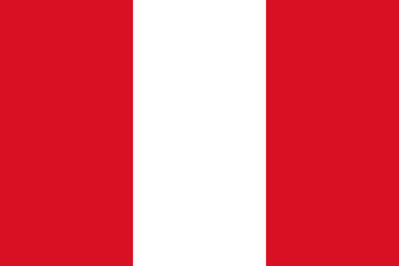 Peru flag in official colors and proportion correctly vector