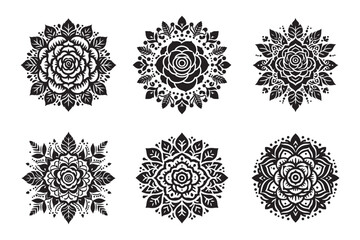 A simple rose mandala design 