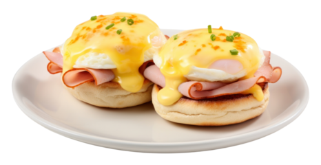 PNG 2 english muffins sandwich plate egg brunch.