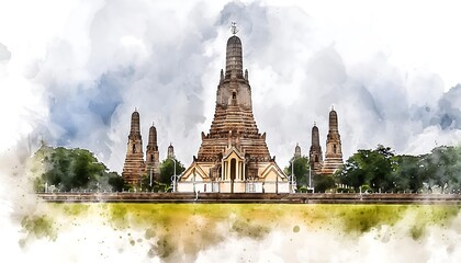 Obraz premium beautiful temple in thailand