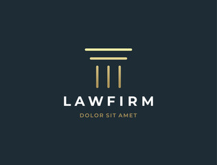Law firm logo. Scales symbol. Vector icon design. 
