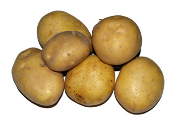 Young potatoes isolated on a white background