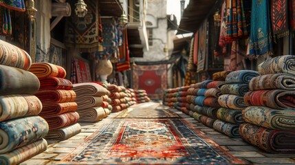 Wide selection of different types of carpets.