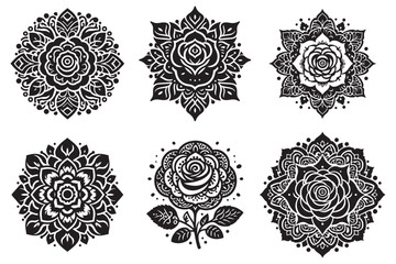 A simple rose mandala design 