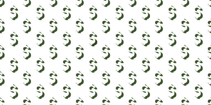 vector image of a dollar sign on a white background. Vector dollar symbol pattern